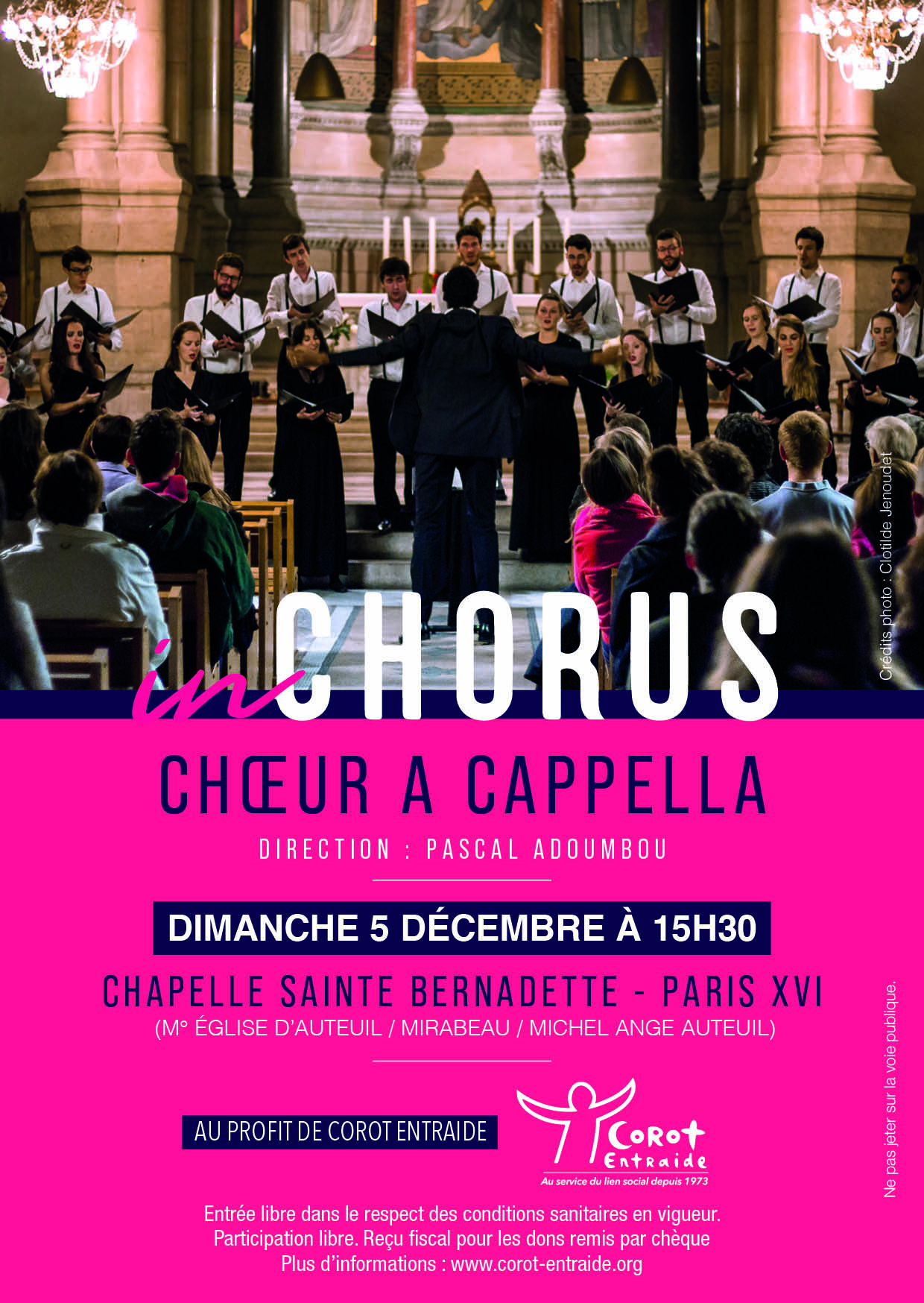 Concert InCHORUS Dimanche 5 décembre 2021 à 15h30