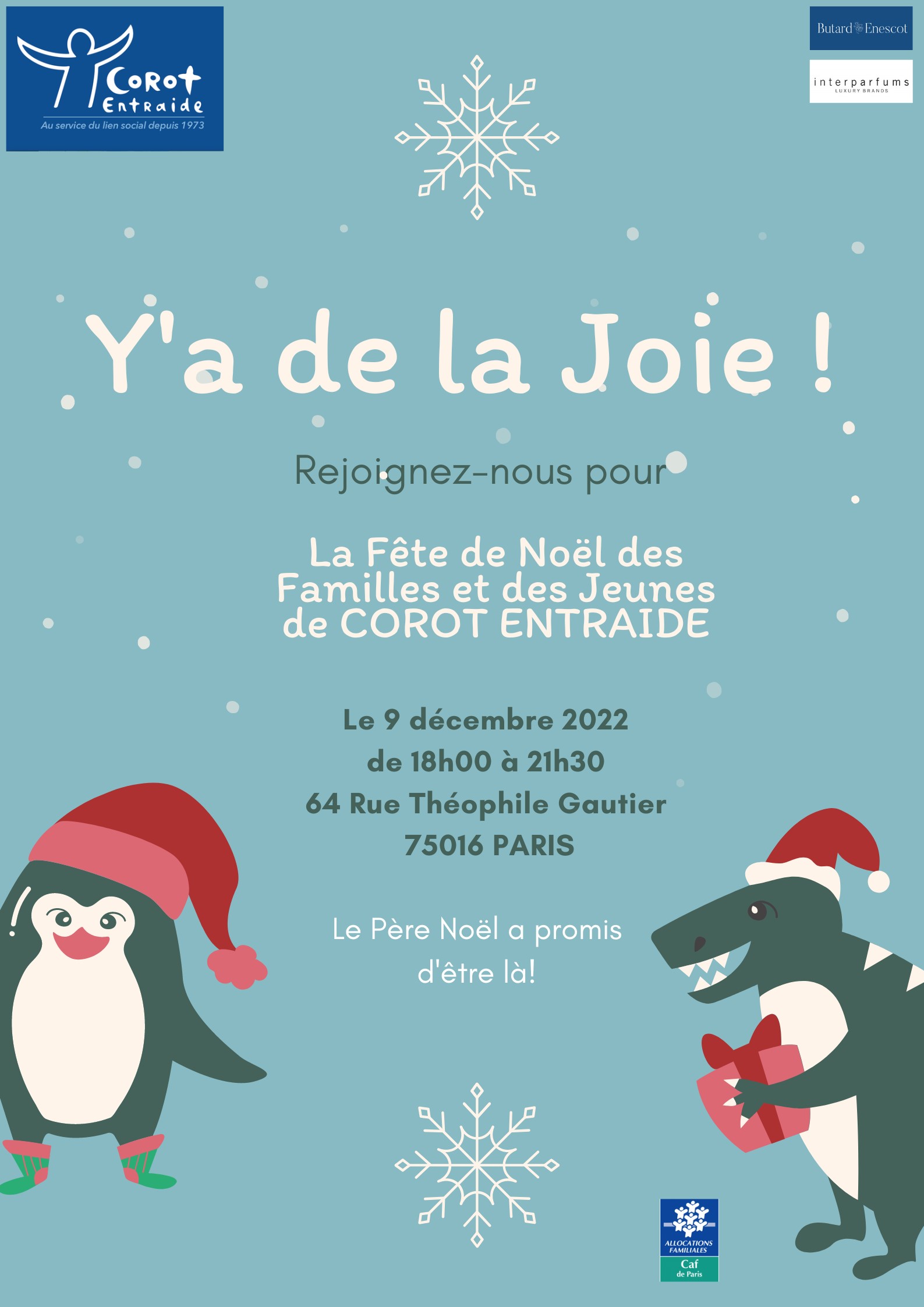 Fête de noël Corot, avec le soutien de partenaires prestigieux 