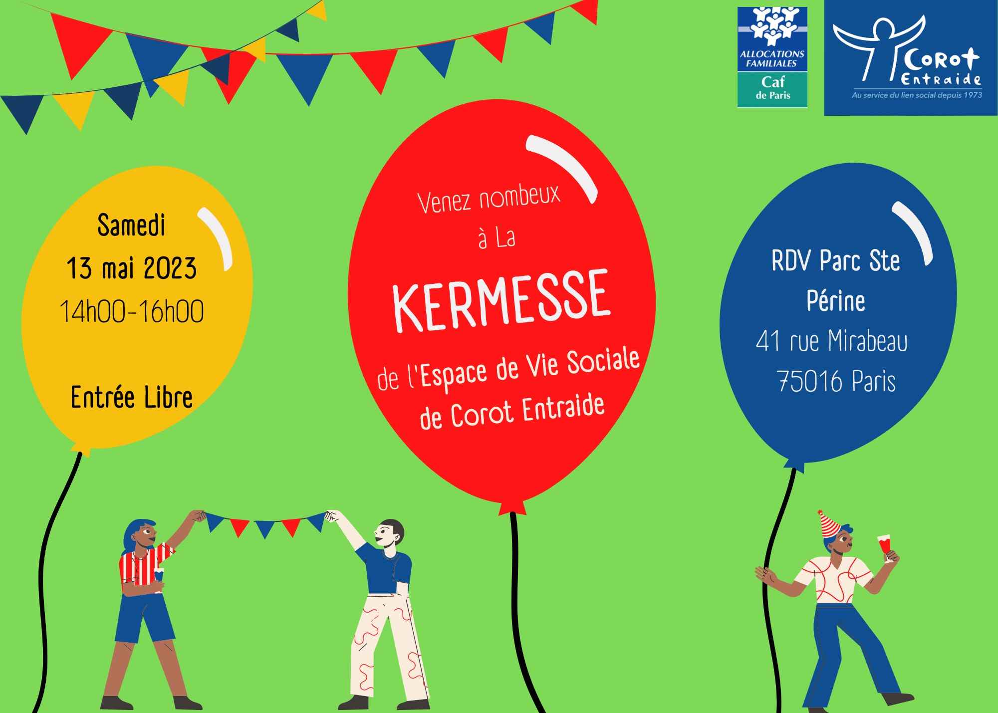 Kermesse Corot au Parc Sainte Perine, samedi 13 mai 2023, un programme festif à partager en famille