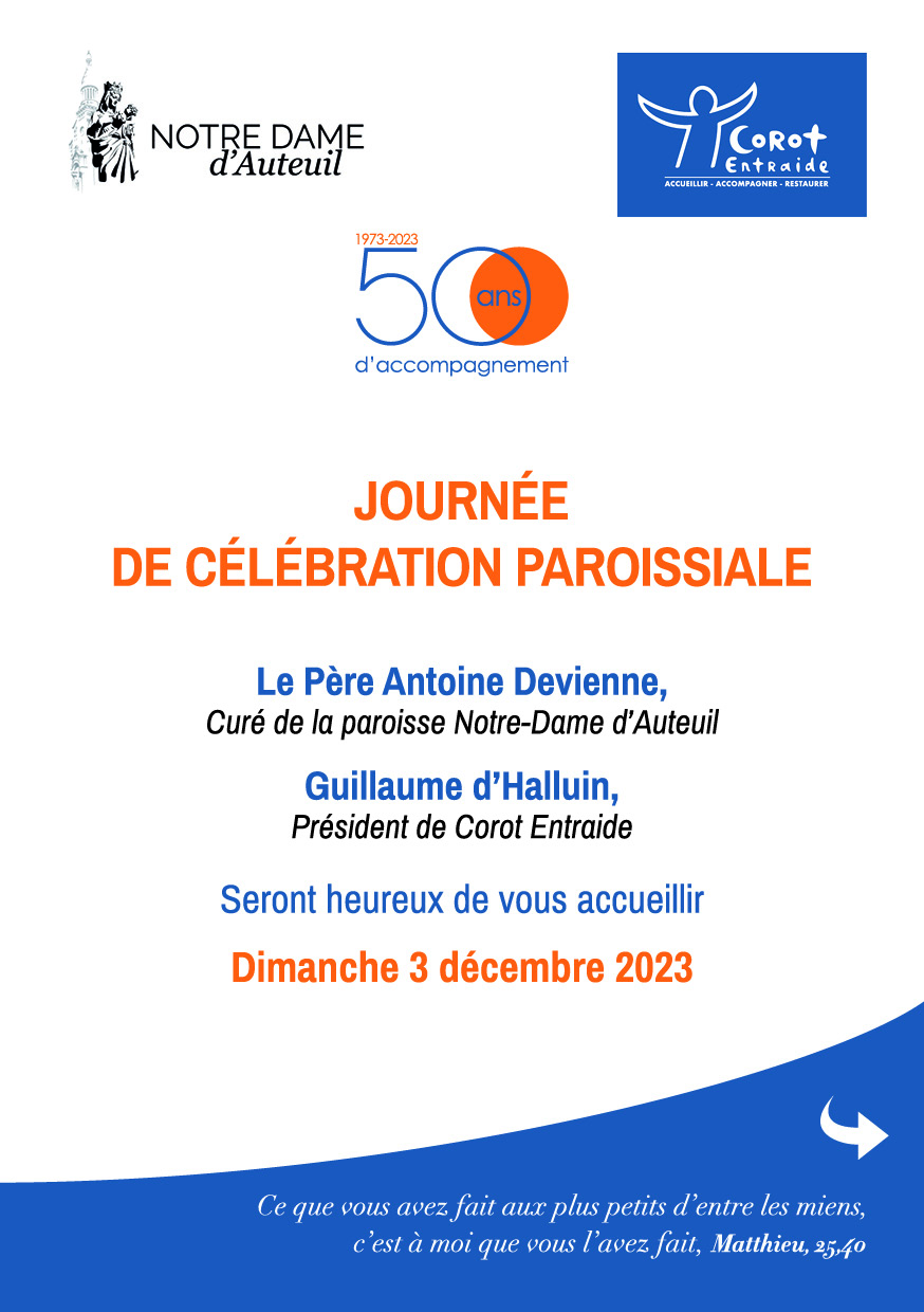 Venez fêter les 50 ans de Corot avec la Paroisse Notre-Dame d'Auteuil